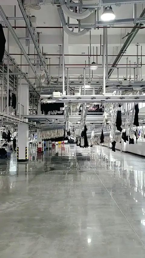 Production aisle and workshop equipment.